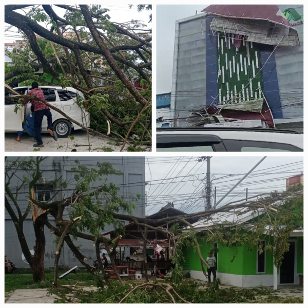 Angin Kencang Porak - porandakan Sejumlah Tempat di Wilayah Duri