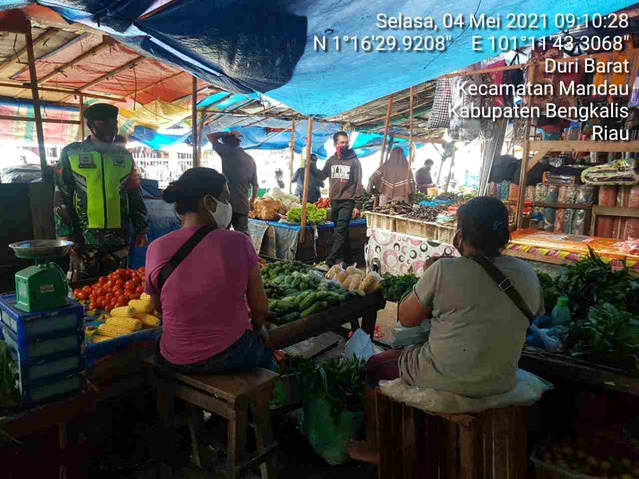 Serda Rosdianto Himbau Pengunjung Pasar Tradisional Mandau