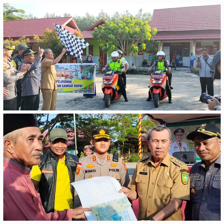 Launching Samsat Tanjak Rupat, Kapolres Bengkalis Dampingi Gubernur Riau ke Rupat