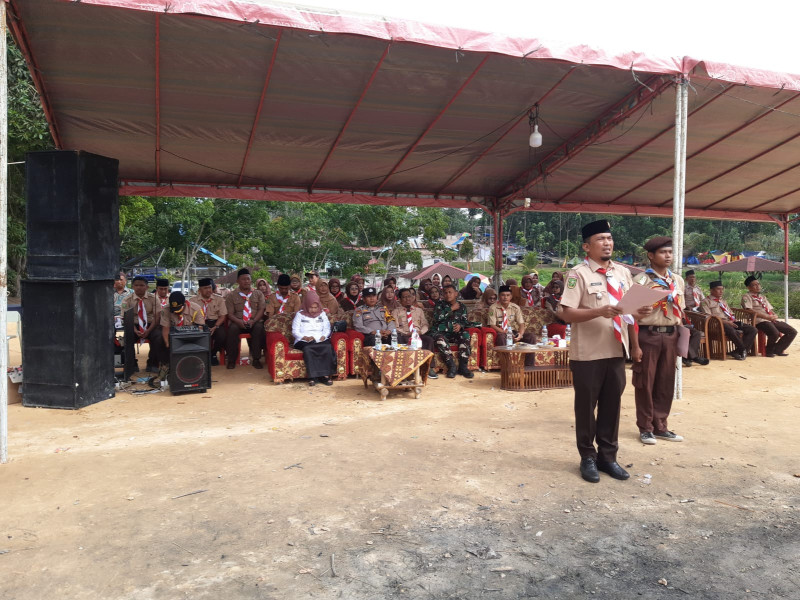 HUT Pramuka ke 63, Danramil 03/Mandau Hadiri Upacara Serentak