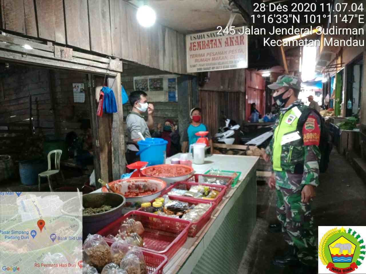Serma Suprapto Laksanakan Protkes di Pasar Tradisional Duri