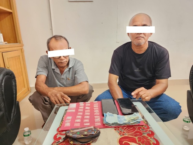 Polsek Mandau Gagalkan Peredaran Sabu di Simpang Padang, 2 Terduga Pelaku Diamankan