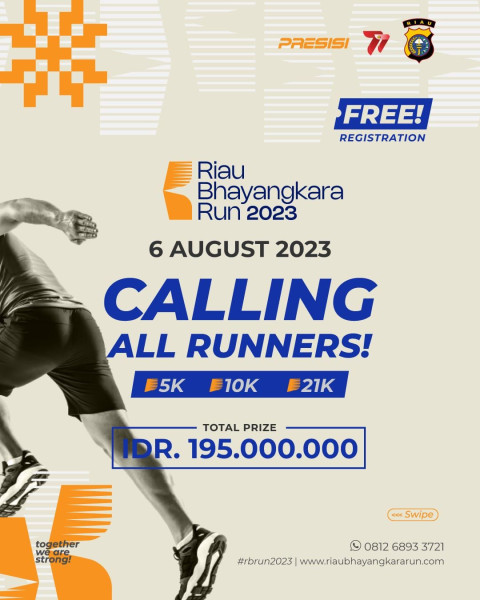 Polda Riau Gelar Bhayangkara RUN 2023 Skala Nasional, Dengan Total Hadiah Mencapai Rp. 195 Juta