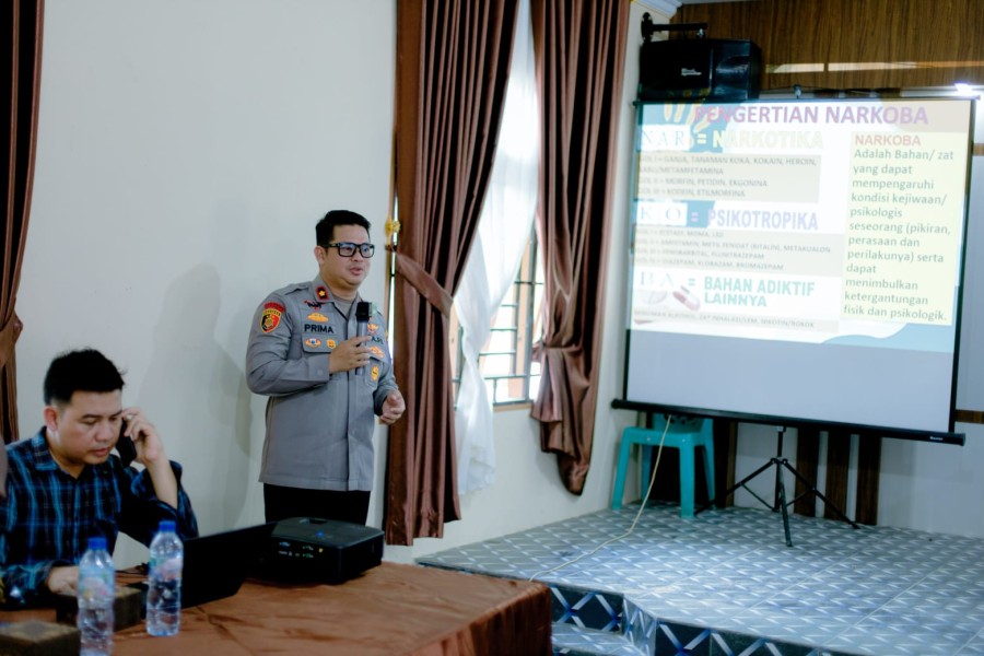Laksanakan Sosialisasi Bahaya Narkoba, Pesan Kapolsek Mandau Laporkan ke 110 Polres Bengkalis