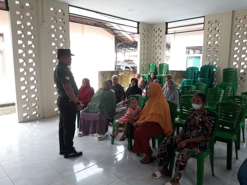 Babinsa Serka N. Saragih, Berikan Penyuluhan Pancasila Kepada warga Desa Tengganau, Kampung Pancasila