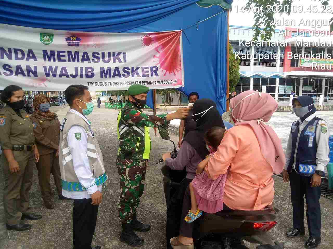 Tertibkan Penggunaan Masker di Pasar Duri Bengkalis
