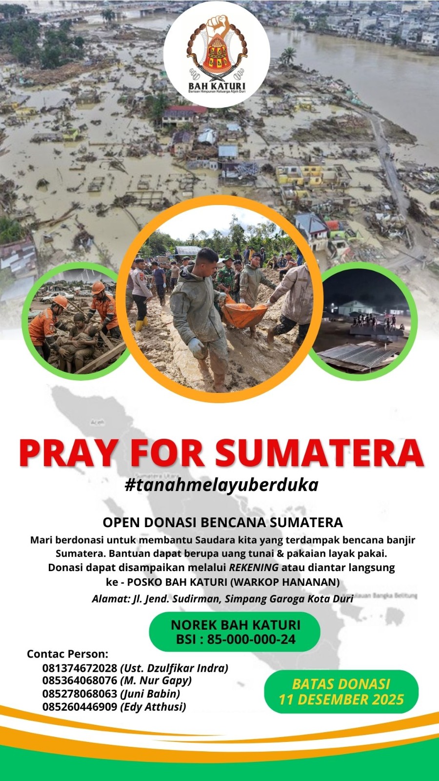 Salurkan Bantuan, BAHKATURI Berangkatkan Sembako dan Tim Medis