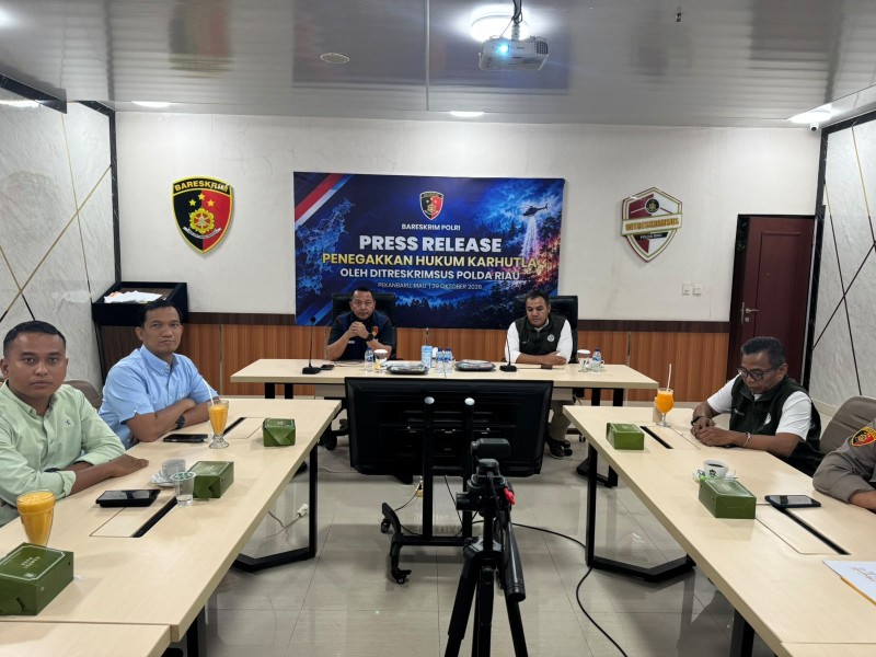 Polda Riau Tetapkan 65 Tersangka Dugaan Bakar 3.394 Hektare Lahan, Bengkalis 10 Kasus ditangani Polres Bengkalis