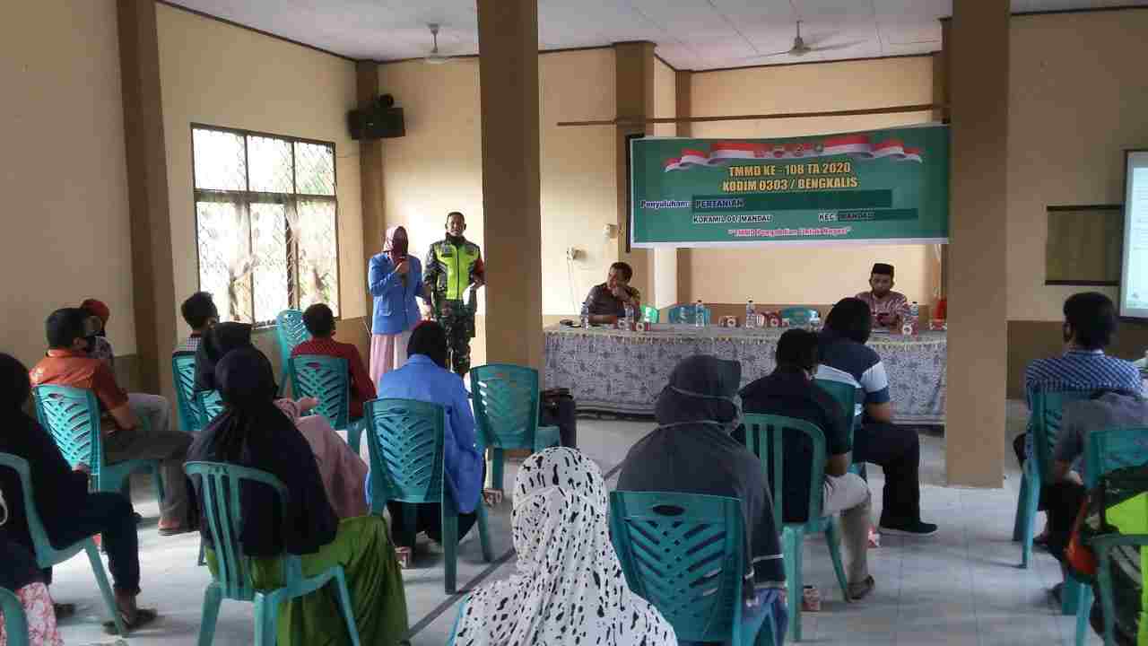 Non Fisik TMMD ke 108 Kodim 0303/Bengkalis Adakan Penyuluhan Pertanian di Kelurahan Air Jamban