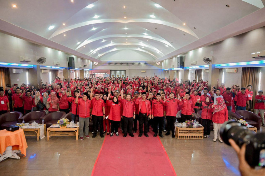 Pilkada Bengkalis 2024, Menangkan Paslon 01 Menggema di Rakercabsus PDI Perjuangan