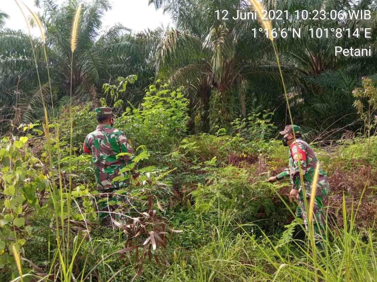 Serma Amiruddin Patroli Titik Hot Spot di Desa Petani Hingga Kelurahan Pematang Pudu