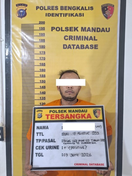 DPO Narkotika, Polsek Mandau Amankan IM Di Desa Sebangar. Bathin Solapan