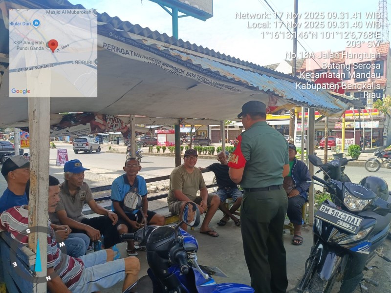 Babinsa Koptu Ade Kurniawan, Berikan Penyuluhan Pancasila Kepada Warga Kelurahan Gajah Sakti