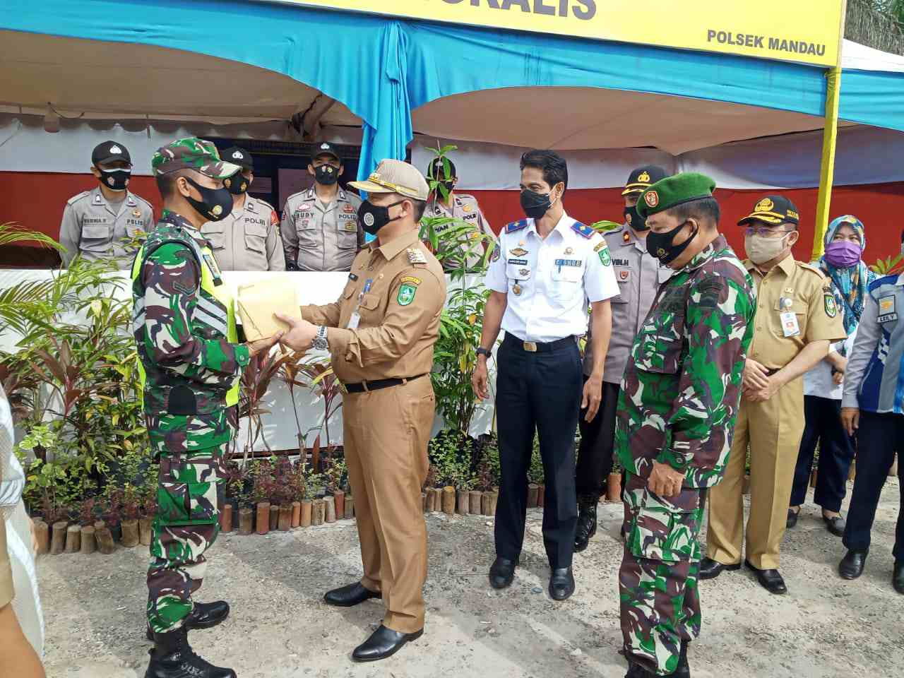 Kunjungan PJ Bupati Bengkalis di Pos PAM Simpang Bangko
