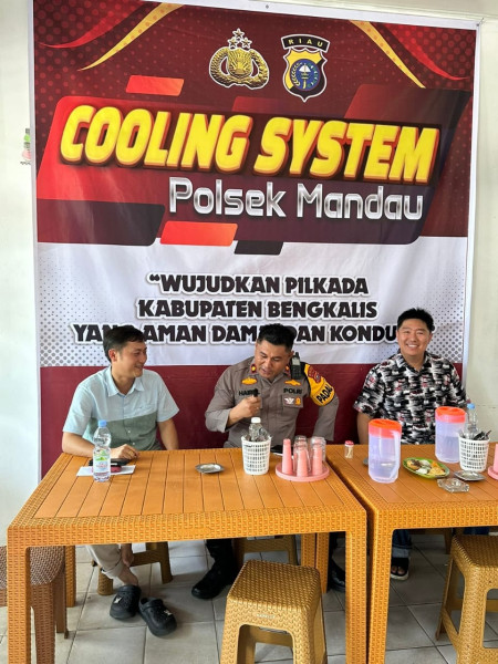 Gandeng Semua Lini, Kapolsek Mandau Kompol Hairul Hidayat Laksanakan Cooling System