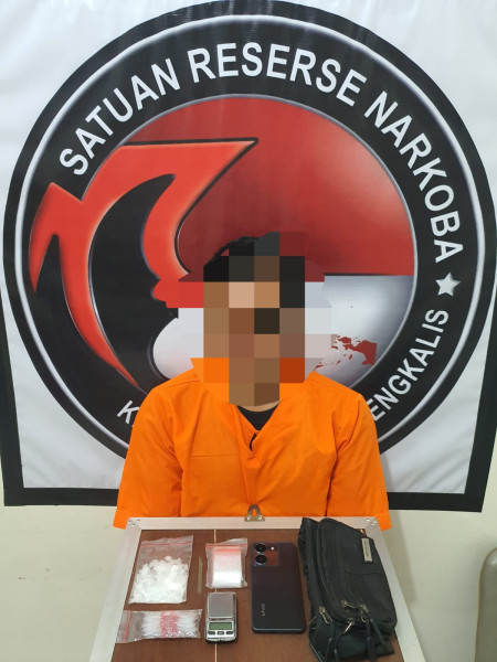 Amankan 28,62 gram Sabu, AR alias Bandrek Berhasil diamankan Sat Narkoba Bengkalis