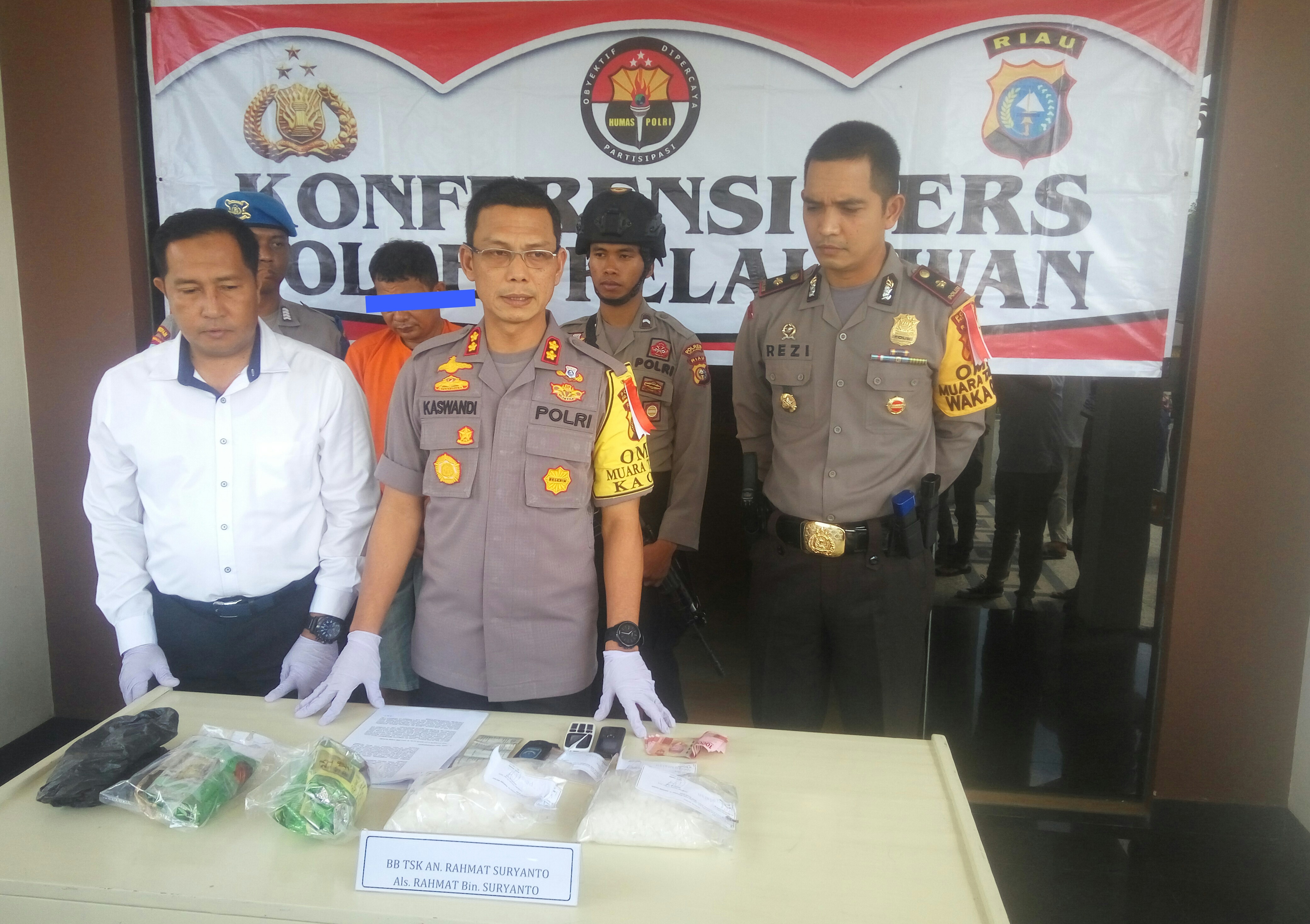 Pengungkapan Kasus TP Narkotika Jenis Sabu 2000 Gram oleh Sat Res Narkoba Polres Pelalawan