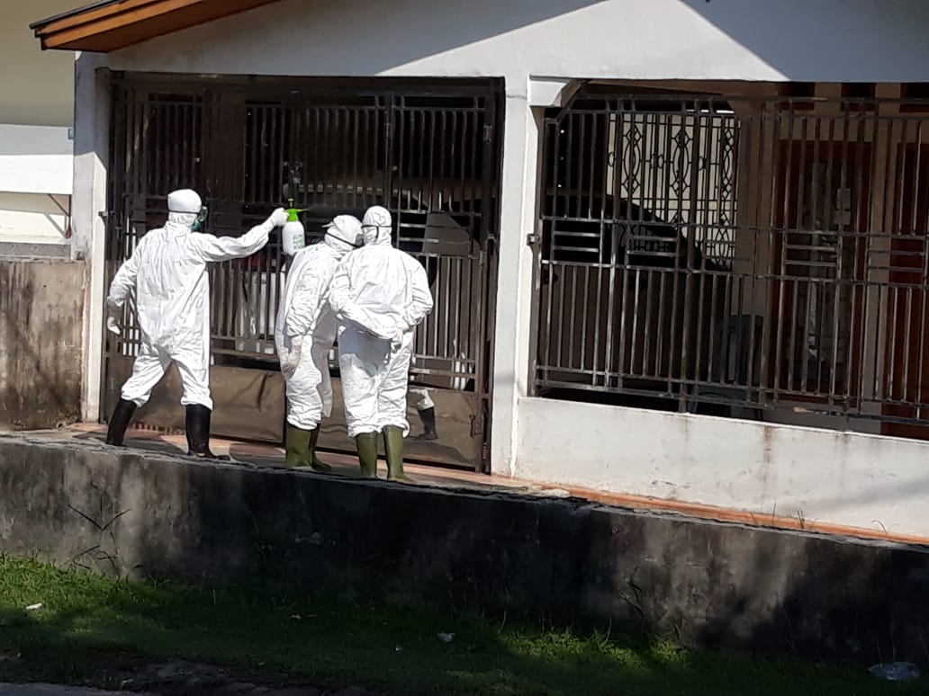 Dinyatakan Positif Covid 19, Rumah Warga Duri di Disinfektan