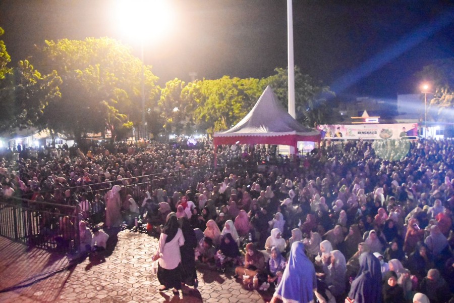 Ribuan Masyarakat Padati Tabligh Akbar Peringatan Hari Jadi ke-513 Bengkalis
