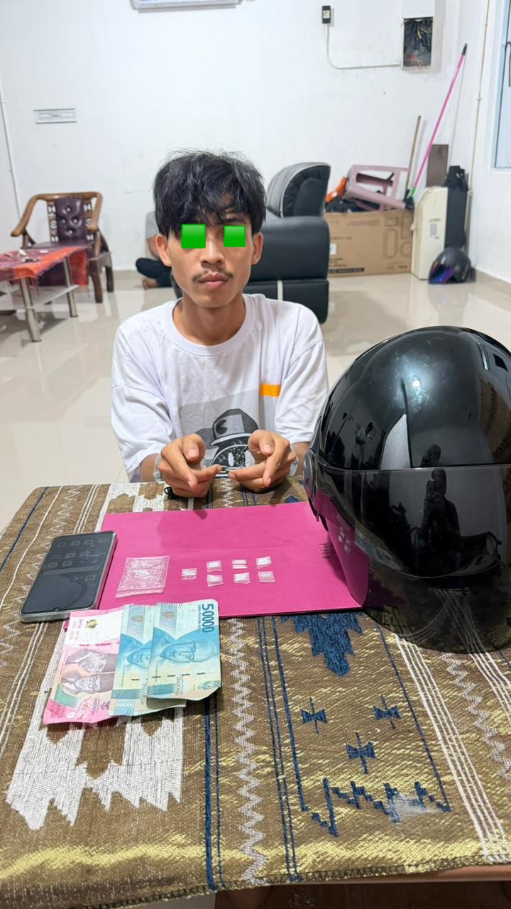 Perang Narkoba! Polsek Mandau Ringkus MRR Diduga Pelaku Sabu