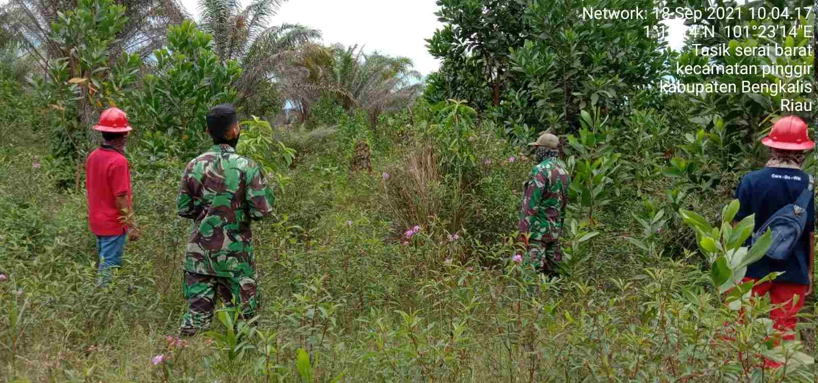 Desa Tasik Serai Menjadi Target Patroli Hotspot Oleh Serda Setiawan dan Serda M. Fikri