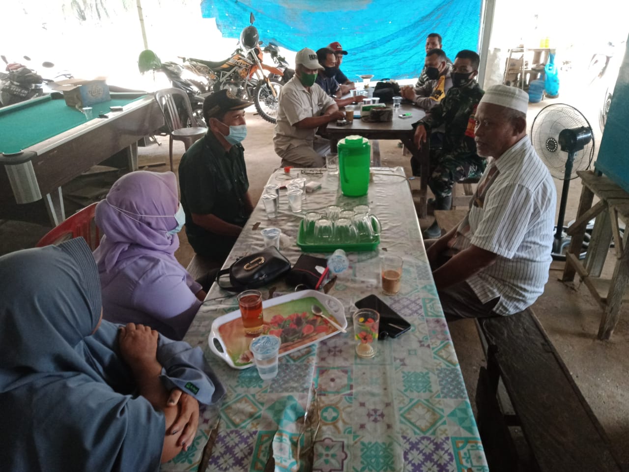 Serma Suprapto Komsos Karhutla di Desa Buluh Apo Kecamatan Pinggir