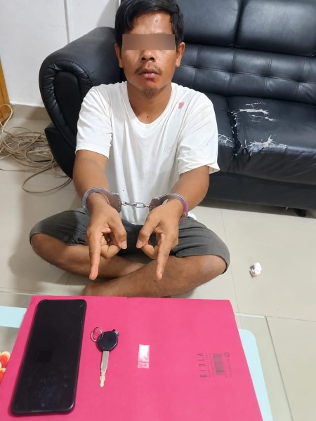 Ungkap Peredaran Sabu, JT meringkuk Dalam Sel, UN Jadi DPO Polsek Mandau