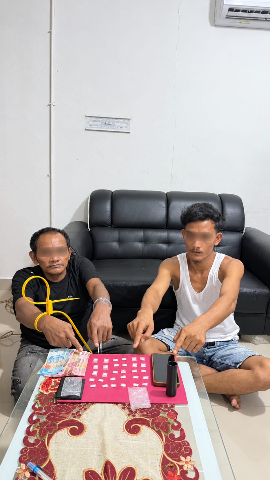 30 Paket Sabu Diamankan, YHM dan FS Masuk Sel Polsek Mandau