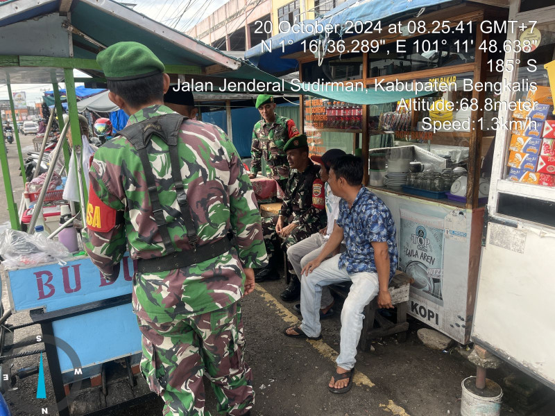 DPP Serka SDG Barus Berpatroli OMP Bersama Sinergritas TNI - Polri di Wilayah Kecamatan Mandau