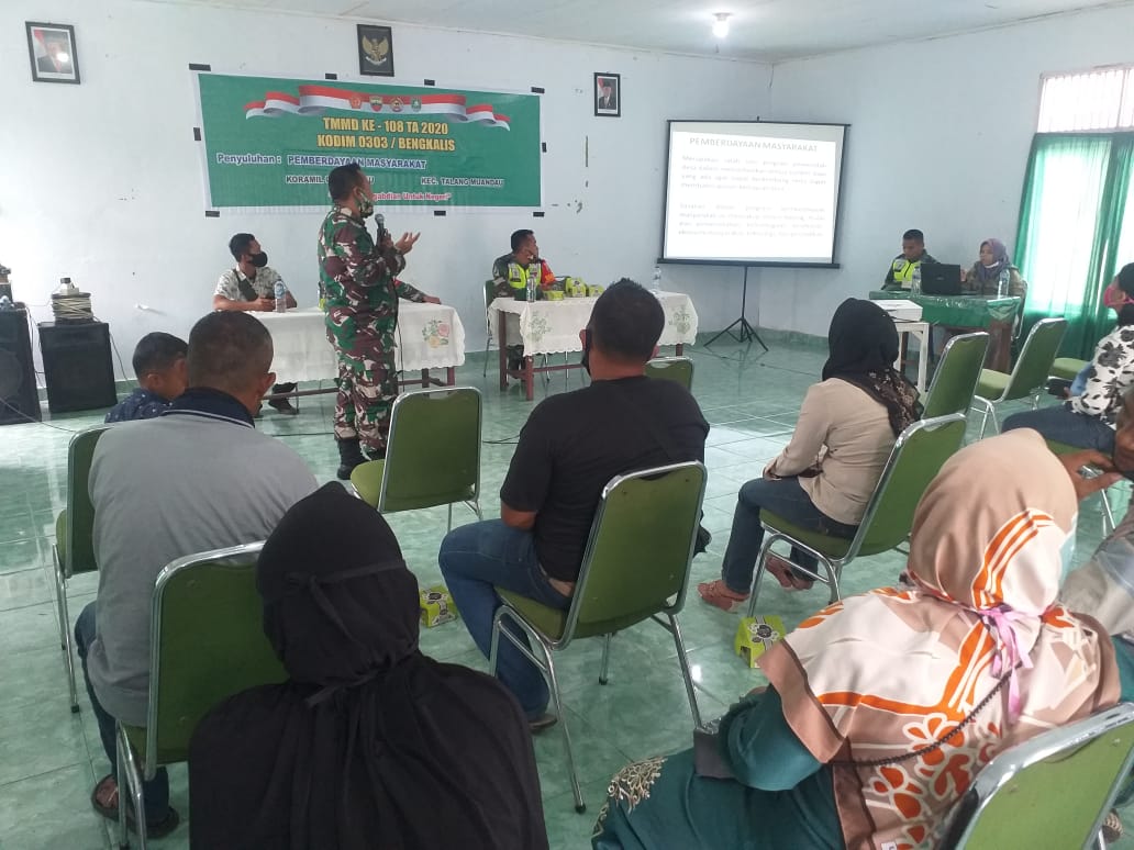 Pelaksanaan TMMD di Desa Tasik Serai, Warga Antusias Ikuti Penyuluhan Pemberdayaan  Masyarakat Dalam Pembangunan