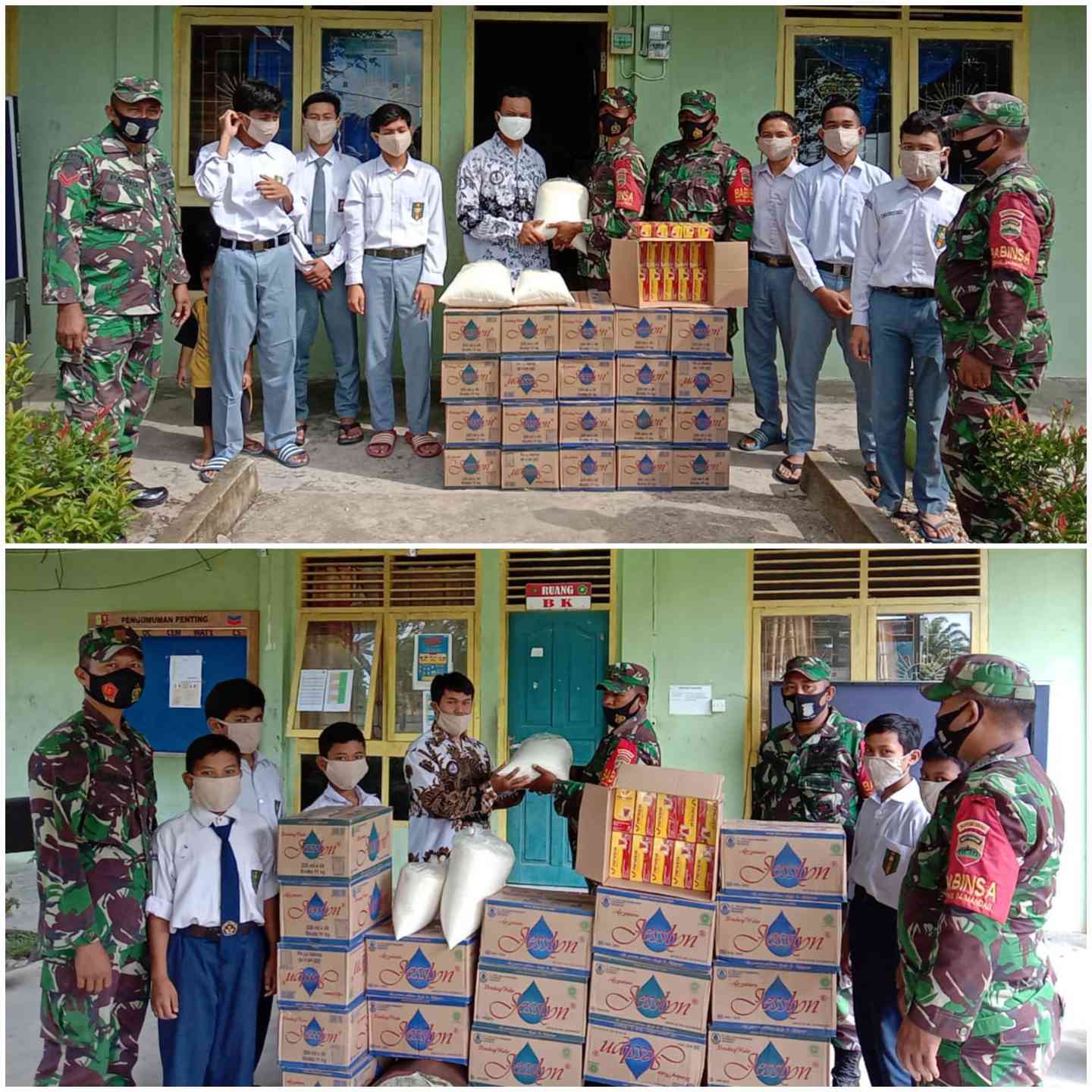 Terima Bantuan Takjil Dari Dandim 0303/Bengkalis Ponpes Muhammadiyah Tersenyum