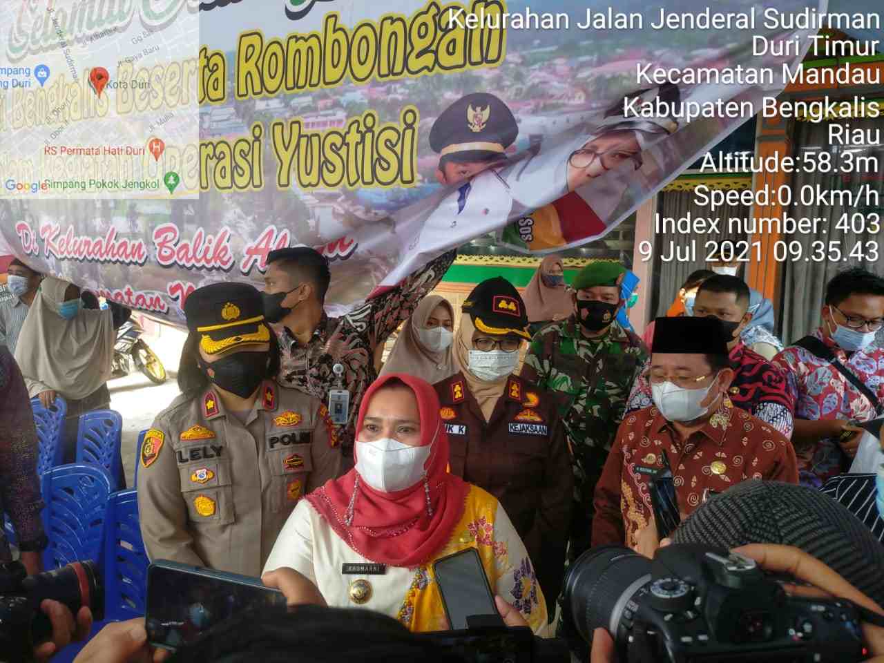 Tinjau Operasi Yustisi, Bupati Bengkalis Beserta Rombongan Berpesan Taati Peraturan