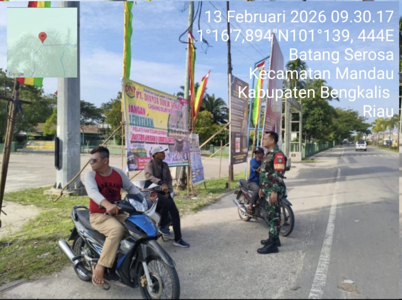 Babinsa Serka Junaidi Berikan Penyuluhan Pancasila Kepada Warga Kelurahan Batang Serosa