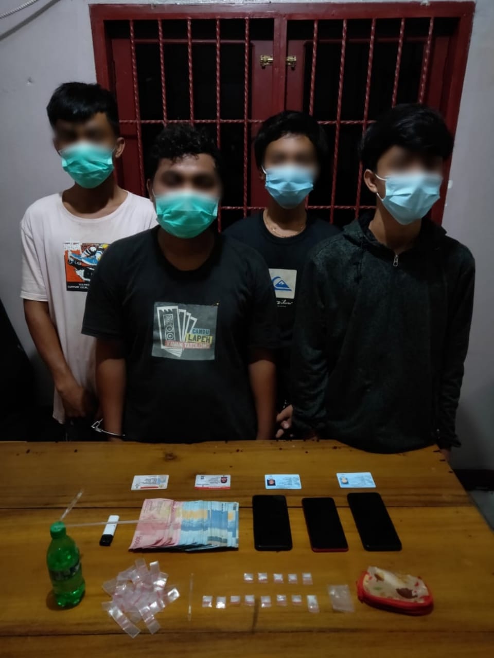 Pengedar dan Pengguna Shabu, 4 Remaja Jalan Rokan Duri, Masuk Sel