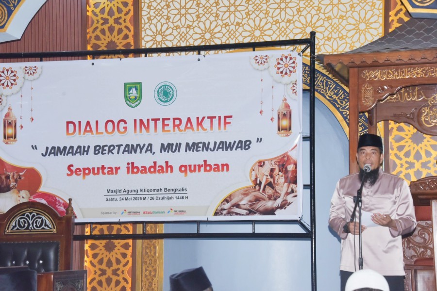 Bupati Kasmarni Sambut Baik dan Apresiasi Dialog Interaktif, Tentang Ibadah Qurban yang Ditaja MUI Bengkalis.