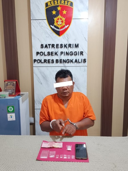 Kejar Hingga Ke Mandau, Polsek Pinggir Ringkus Pelaku Narkotika di Pematang Pudu