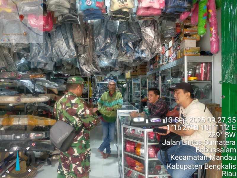 Babinsa Koptu M. Khan Berikan Penyuluhan Pancasila di Kelurahan Babussalam, Kampung Pancasila