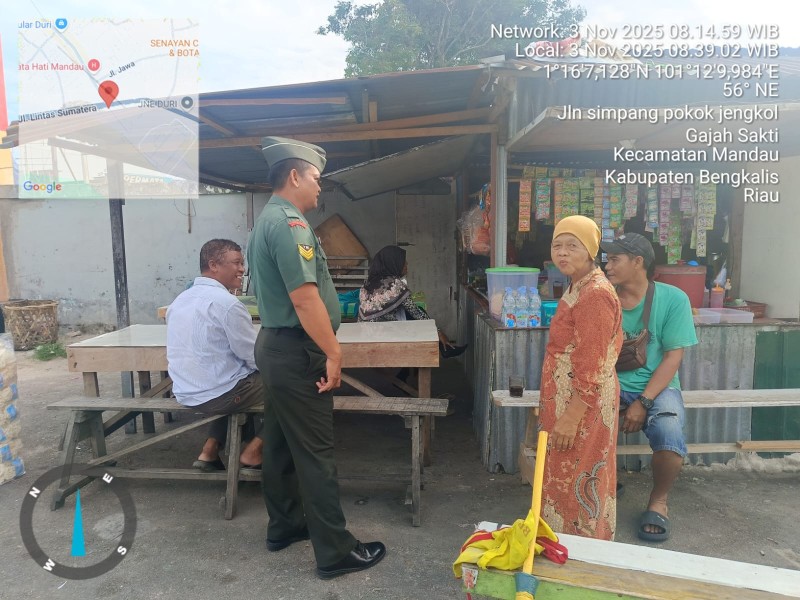 Babinsa Kopda Alif Alfindo, Berikan Penyuluhan Pancasila Kepada warga Kelurahan Gajah sakti