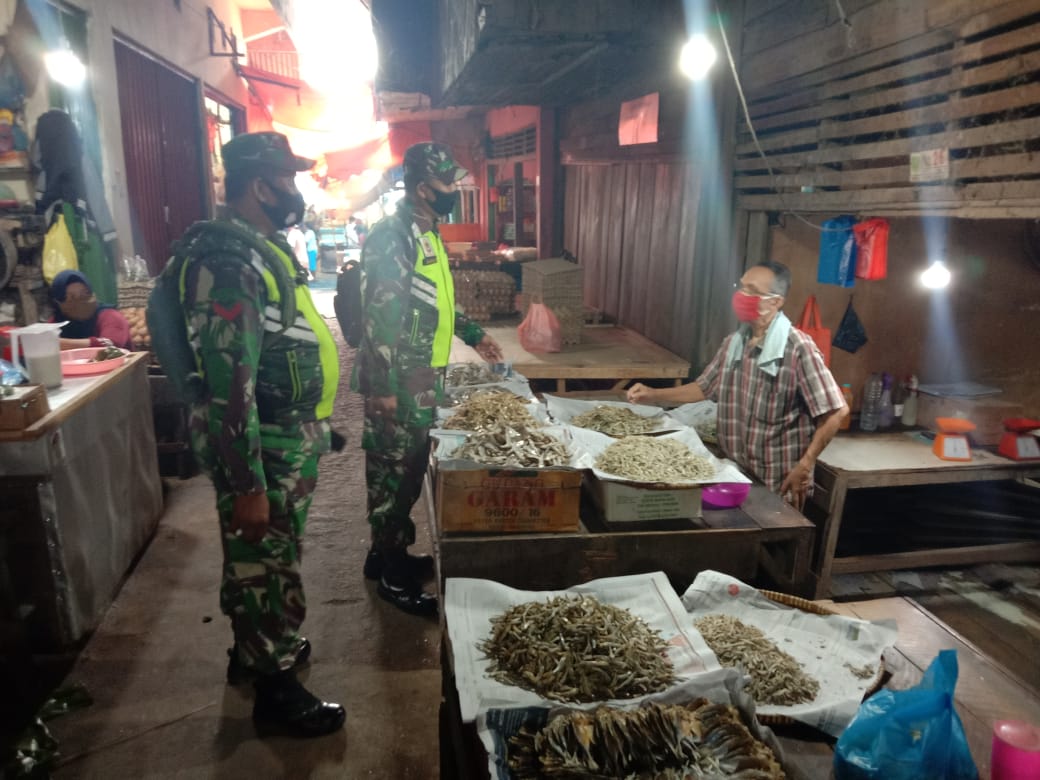 Serma Amiruddin Laksanakan Protkes di Pasar Tradisional Duri