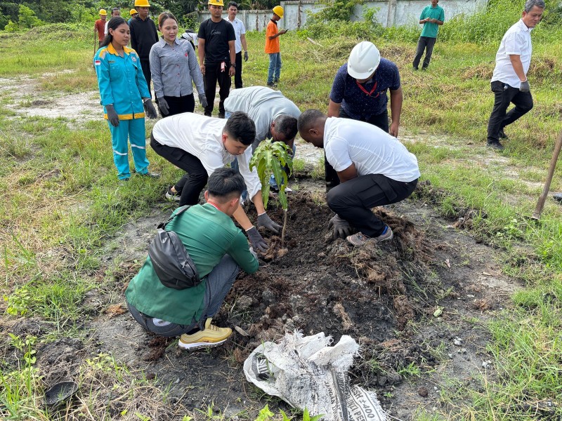 Selain Tanam Pohon, Sat Reskrim Bengkalis Sosialisasi Bahaya Judol
