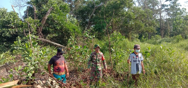 Serda Fikri Patroli Karhutla di Desa Tasik Serai Timur Kecamatan Talang Muandau