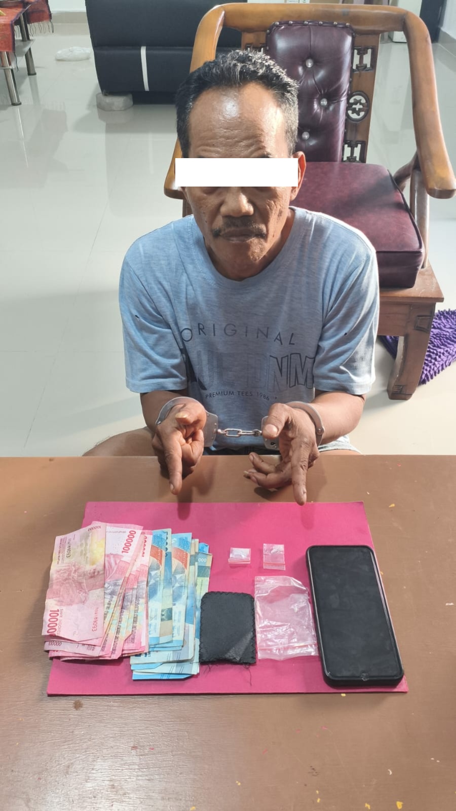 Tak Ingat Umur, Pria Paruh Baya Warga Pematang Pudu Penikmat Sabu Kena Borgol