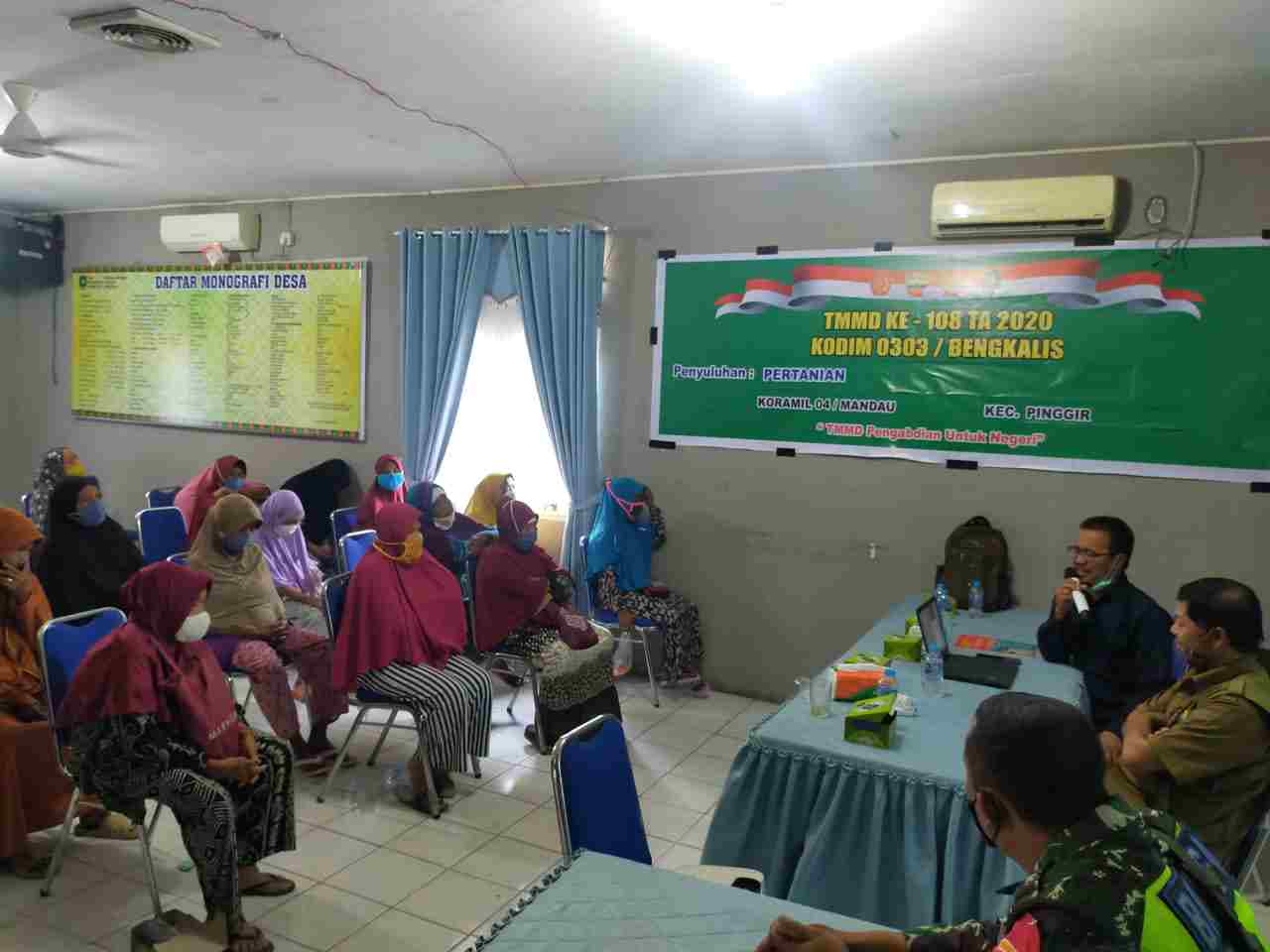 Desa Muara Basung dijadikan sasaran Kegiatan penyuluhan Pertanian TMMD ke 108 Kodim 0303/Bengkalis