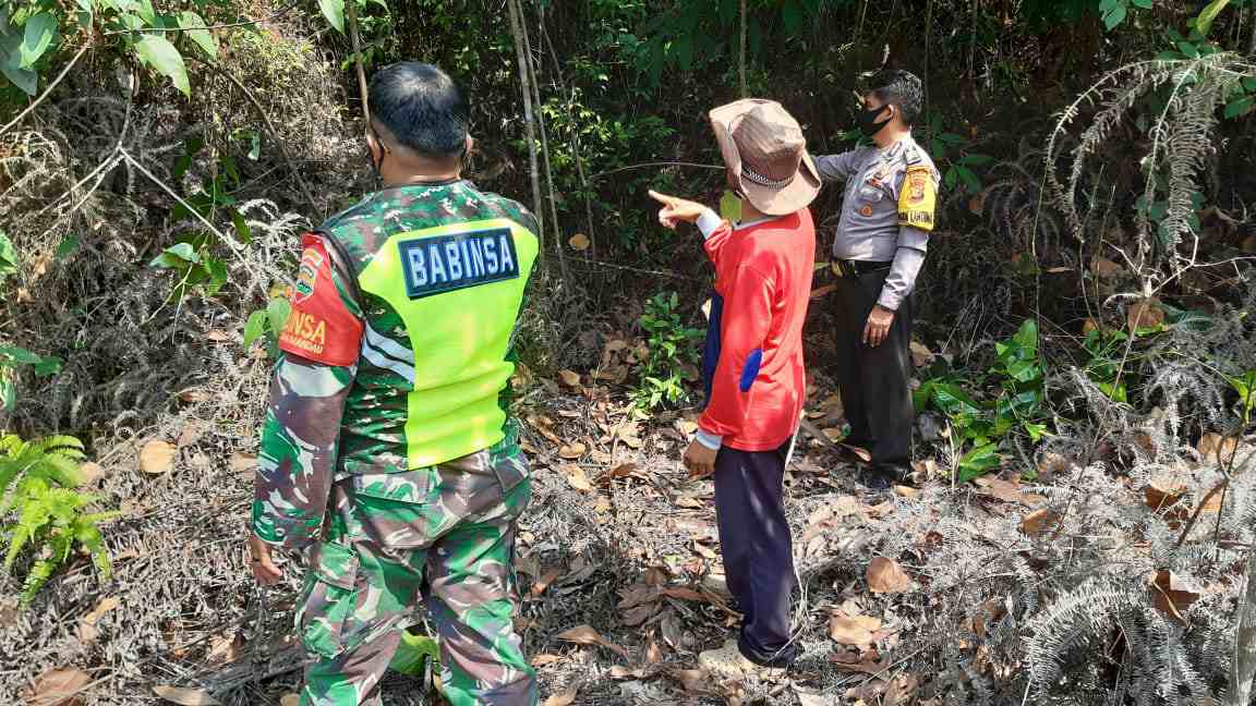 Serka N. Saragih Laksanakan Patroli Karhutla di Desa Pangkalan Libut