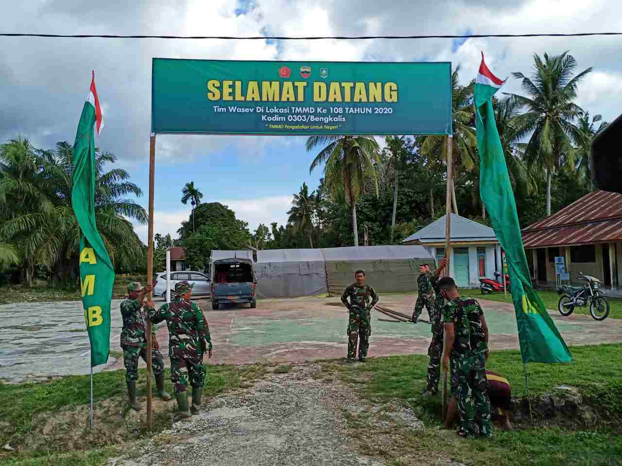 Tim Wasev Mabes TNI AD Kunker wilayah Kodim 0303/Bengkalis, Pantau Pelaksanaan TMMD