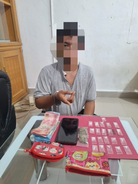IN Warga Jalan Kejaksaan Meringkuk Dalam Sel Dengan  BB 21 Paket Sabu