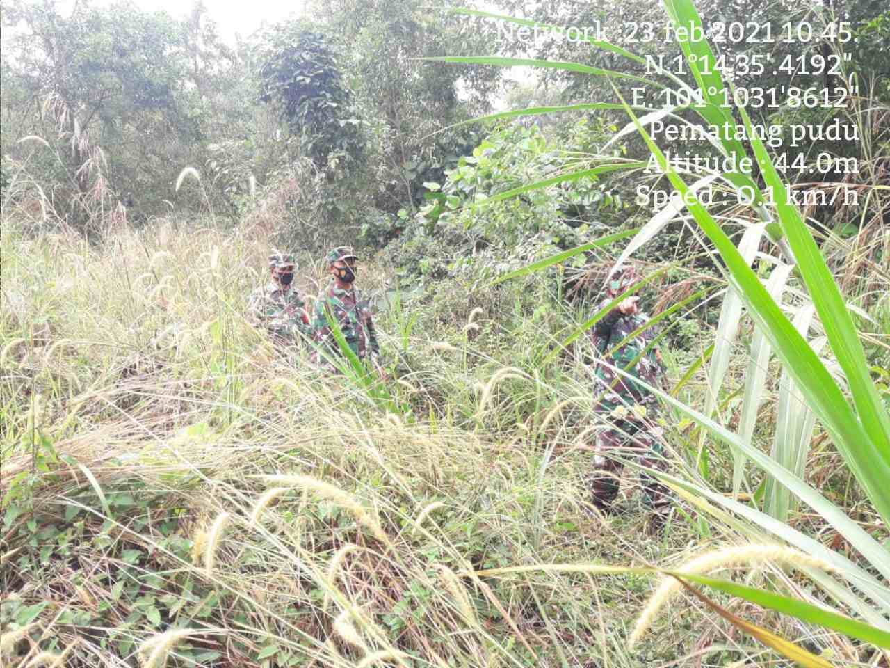 Patroli Karhutla di Air Jamban, Serma Amiruddin Pastikan Tak Ada Hot Spot
