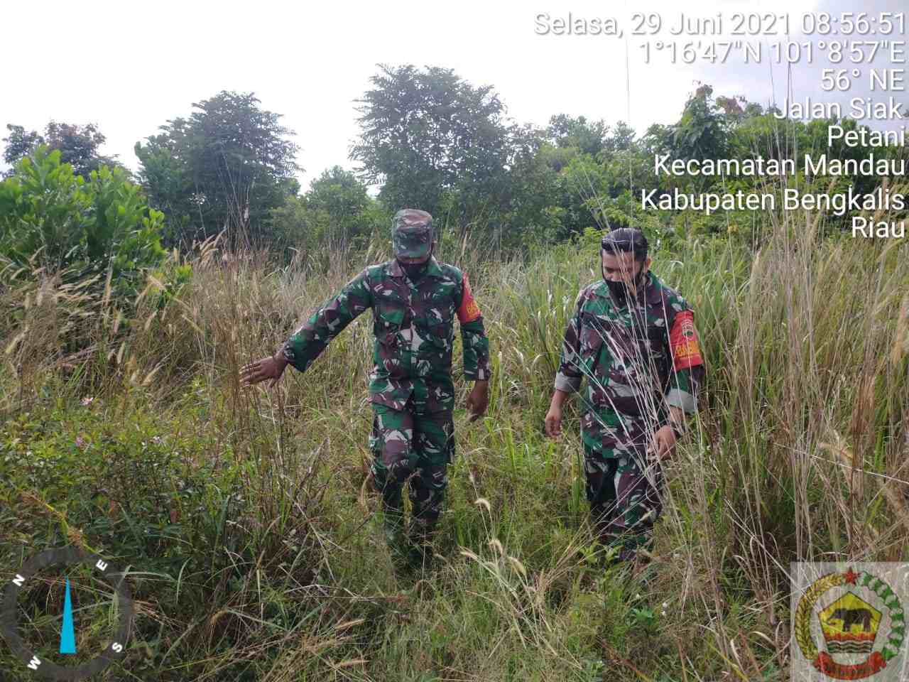 Serda Ahmad Junaidi Patroli Titik Hot Spot di Kecamatan Bathin Solapan