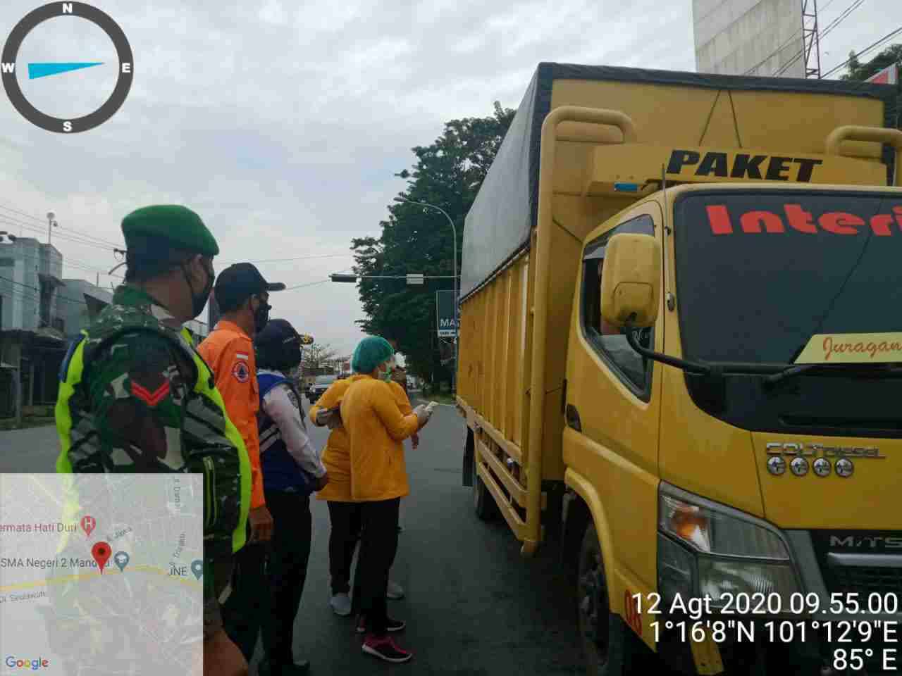 Tim Gabungan Tertibkan Penggunaan Masker di Cek Point C-19 Bengkalis