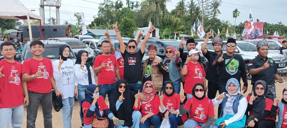 Ikuti Kampanye Akbar Paslon Nomor 01, Tameng Adat Batsol, Bersama Srikandi Tameng Turun ke Lokasi